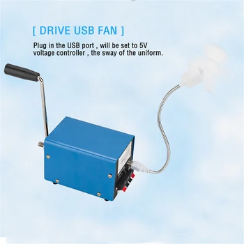 În aer liber Portabil Manual de Mână cotite Generator USB de Încărcare Electrică Dinamo Putere generadores de energia electrica