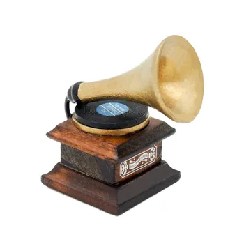 Odoria 1:12 Miniatură De Epocă Retro Gramofon/Patefon Mobilier Casă De Păpuși, Accesorii