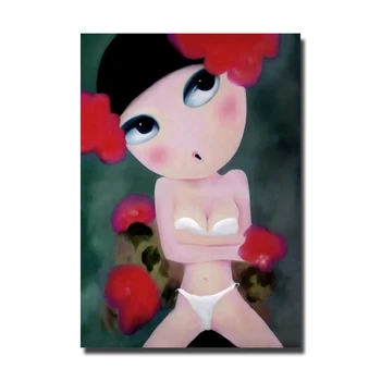 Arta de Perete moderne Panza Pictura Desene animate Sexy Femeie Frumusete Panza Imagini Toaletă Pub Bar Home Decor de Perete Postere si Printuri Y38