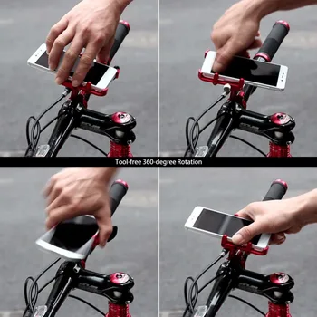 GUB Plus 6 Aliaj de Aluminiu MTB Biciclete Biciclete Titularul de 360 de Grade Stem Clip Stand Dedicat Pentru 3.5 - 6.2 inch Telefon Mobil GPS