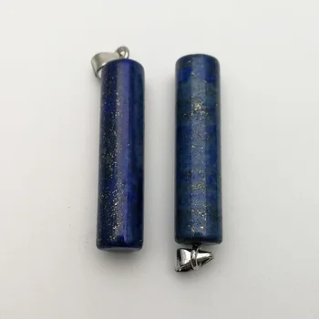 6pcs Natural Lapis lazuli Piatră farmec Cilindrice pandantive pentru Femei Bijuterii Accesorii DIY Colier Reiki de Vindecare Cadou