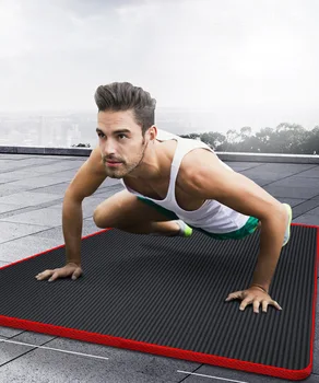 Mare Quality10mm foarte Groasă Non-alunecare NRB Yoga Mat 183cmX61cm Gimnastica Pilates Pentru Exercitii de Fitness de prost Gust Cu Bandaje