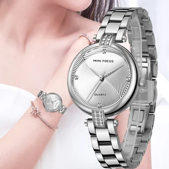 MINIFOCUS Nou Argint Femei Ceas de Afaceri Cuarț Ceasuri Doamnelor Top Brand de Lux Femeie Ceas de mână Fată Ceas Relogio Feminino