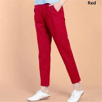Moda Pantaloni de Creion Femei Primavara Vara Toamna Casual Confortabil pantaloni Pantaloni Feminin Plus Dimensiune 5XL/6XL/7XL Negru/Alb/Rosu
