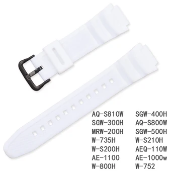 Noua Curea Silicon pentru CASIO AE-1000w AQ-S810W SGW-400H / SGW-300H Cauciuc Watchband Pin Cataramă de Curea de Ceas de mână Brățară Negru
