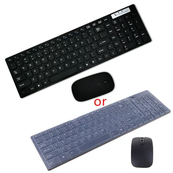 1 Set Universal Tăcut Ultra-subțire 2.4 G Wireless Tastatură și Mouse-ul Setat pentru Laptop PC
