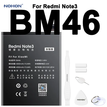Nohon Baterie Pentru XiaoMi RedMi Note 3 Note3 BM46 4050mAh de Mare Capacitate Li-polimer Built-in Bateria Pentru RedMi Note 3 BM46 Baterie