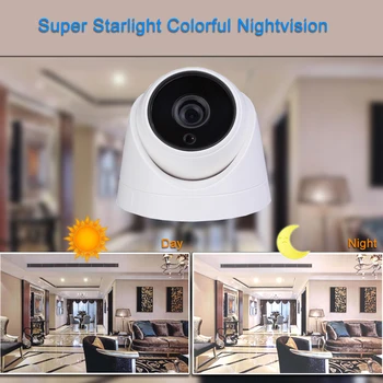Hamrolte Onvif Camera IP SONY IMX307 0.0001 Lux 1080P Super Starlight Camera de Interior 3.6 MM Starlight Lentile Colorate Nightvision