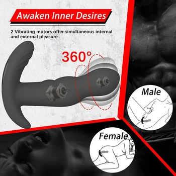360 De Grade De Rotație Anal Plug Vibrator Din Silicon Sex Masculin, Prostata Pentru Masaj Butt Plug Anus Vibrator G-Spot Stimula Jucărie Sexuală Pentru Bărbați