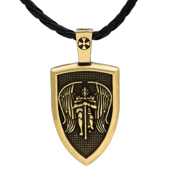 Amuleta Barbati colier St. Michael Arhanghel Mă Protejeze Saint Scut de Protecție pandantiv bijuterii de Culoare 2