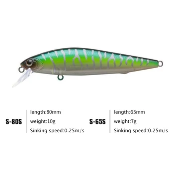Minnow Wobbler Bass Pike de Pescuit Momeală Artificială de Argint Cuțit Lung Împușcat Scufundat Momeala 7g 10g Bass Mini Tungsten din Oțel Nada