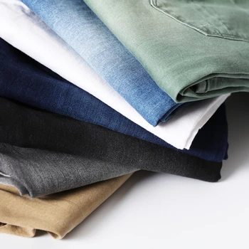 Barbati Slim Fit Blugi Denim Moale si Confortabil din Bumbac Stretch Brand de Îmbrăcăminte de Moda pentru Tineri Pantaloni Albastru Negru Gri Verde Kaki