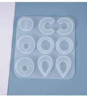 1buc DIY Cercei Rășină Mucegai Manual UV Epoxidice Pandantiv Lanț Cheie de Silicon Mucegai pentru a Face Bijuterii Instrumente