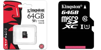 Original. Kingston SDHC 64 GB, Clasa 10 card microsd de 64 gb micro sd carduri de memorie. Micro card de memorie. Card Sd. Card Sd