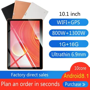 KT107 Plastic Tableta 10.1 Inch HD Ecran Mare, Android Versiunea 8.10 Moda Comprimat Portabil 8G+64G Tableta