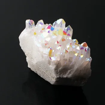 1 BUC Naturale Alb Cristal de Cuarț Cluster prin Galvanizare Culoare Punct Rockquartz Ornament de Vindecare Decor Acasă Cadou
