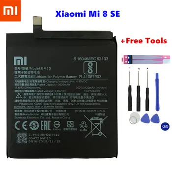 Xiao Km Original, Bateria Telefonului BM3D 3020mAh pentru Xiaomi Mi 8 SE Înaltă Calitate Înlocuire Baterii Pachetul de vânzare cu Amănuntul Instrumente Gratuite