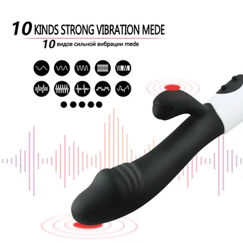 G Spot Vibrator Rabbit Vibrator pentru Femei 10 viteze Vagin stimulator Clitoris Dual Vibration Jucărie Sexuală pentru Femei adulte de sex produsele
