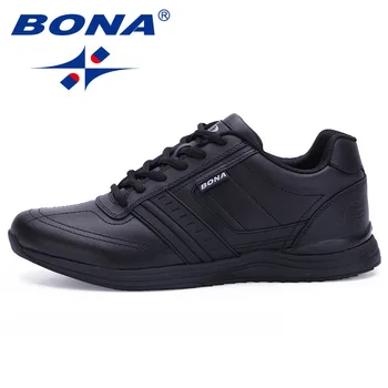 BONA Barbati pantofi de Tenis Confortabil Dantelă Sus Bărbați în aer liber Adidasi Jogging de Formare de Fitness Pantofi Respirabil Pantofi de Mers pe jos