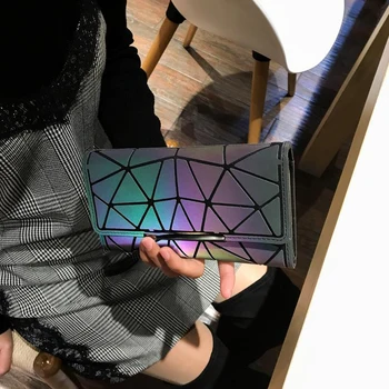 Aliwood 2021 Fierbinte Brand Bao Portofel Femei Ambreiaj Doamnelor Carduri sac de Moda Geometrice saci de sex Feminin Noctilucent luminos Pungă Lung
