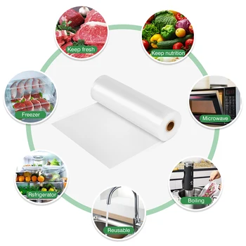 Bucătărie Alimentare Cu Vacuum De Depozitare Din Plastic Pungi De Role Pentru Alimentare Vegetale Saver Mașină De Etanșare