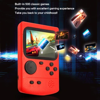 Console de jocuri Video Retro 8 Biți TV Consolă de jocuri Video Built-In de 500 de Jocuri Portabil de Buzunar Joc Mini Player Portabil Pentru Copii Cadouri