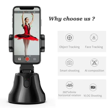 Apai Genie 360 de grade de Rotație de Urmărire a Feței Trepied / Selfie Stick, Urmărire Obiect de Sprijin, Camera Gimbal pentru Live Video de Înregistrare