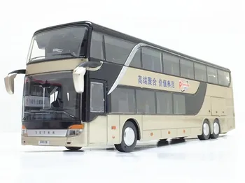 De înaltă calitate, 1:32 aliaj trage înapoi model de autobuz de mare simitation Dublu sightseeing bus flash vehicul jucărie jucarii copii transport gratuit