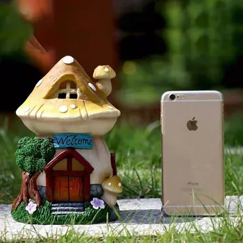 Vintage Home Decor Creativ Solare Lampa Decor Casa Ciuperci Decor În Aer Liber Casă În Miniatură Zână Grădină De Artizanat Cadou