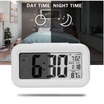 Alarmă Ceas LED Digital Ceas cu Alarmă Iluminare Display cu Temperatura Calendar Funcție de Amânare Ceasuri pentru Acasa, Birou de Turism