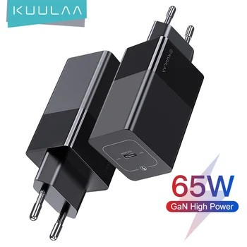 KUULAA PD Încărcător GaN 65W C USB Încărcător de Încărcare Rapidă 4.0 3.0 QC4.0 PD3.0 USBC Tip C USB Incarcator Pentru Macbook, iPhone Samsung