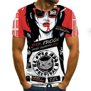 Groază tricouri clovn tricou Barbati/Femei Hip Hop Streetwear Tee Haine Cool Om Topuri Joker Zombie 3D de Imprimare T tricoul 3d T-shirt
