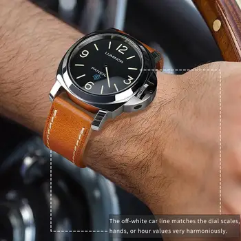 MAIKES Fierbinte Vand Curea de Ceas din Piele Pentru Huawei GT2 Samsung Galaxy Watch 46mm de Viteze S3 Amazfit GTR 22mm Maro WatchBand Stra