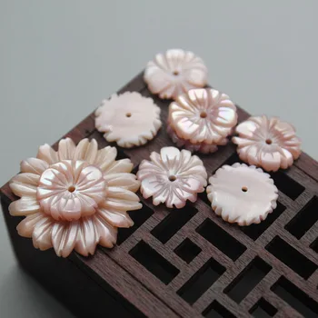 5pcs / sac naturale mama-de-perla perla roz daisy floare margele vrac bijuterii handmade, DIY brosa, cercei accesorii