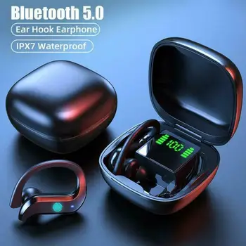 TWS Bluetooth 5.0 Căști fără Fir Bluetooth pentru Căști Conducție Osoasă 9D HiFi Stereo Sport Casti Handsfree Cu Microfon