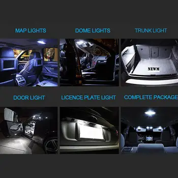 23x Canbus LED-uri Auto de Interior în Interiorul Cupolă de Lumină Portbagaj Harta inmatriculare Bec Lampa Noua