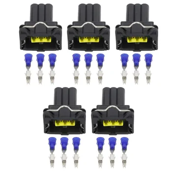 5 Seturi de 3 Pin Jacheta Conectorul Senzorului de Automobile Conector Impermeabil cu Terminal DJ7033C-3.5-21