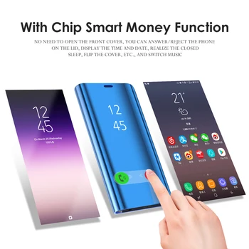 Smart Mirror Caz de Telefon Pentru Samsung Galaxy S6 S7 S8 S9 S10 S11 S20 Flip Cover Pentru Samsung S7Edge S9Plus S11E S10Lite S20FE Caz