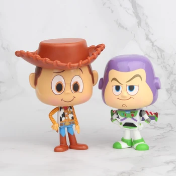 2 buc/set Toy Story 4 drăguț Buzz Lightyear, Woody, Jessie Iubi Bullseye Cal Figura Jucarii figurine model set 10 CM