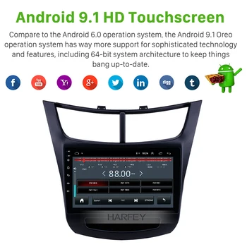 Harfey Auto Multimedia player pentru Chevy Chevrolet New Sail-2016 9inch Android 9.1 GPS auto Radio, USB, AUX suport Carplay