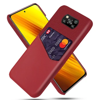 Pentru Xiaomi POCO X3 NFC Piele PU Caz NFC Pânză Slot pentru Card Cartelei de Telefon Înapoi Caz Pentru POCO X3 NFC