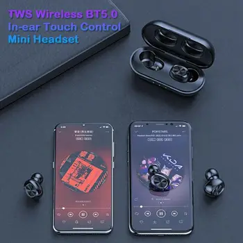 B5 TWS Bluetooth 5.0 Căști fără Fir de Control Tactil Pavilioane Impermeabil 9D Muzica Stereo setul cu Cască Cu 300mAh Putere Banca
