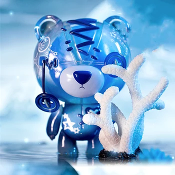Lacrima Urs care Emit Orb Cutie de Mână de Mici Univers pe Mână pentru a Face Acasă Decorare Auto de Desene animate Drăguț Păpușă de Jucărie Cadou fată Model