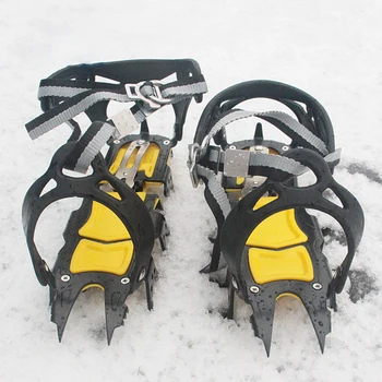 18-Dinți Alpinism Anti Skid Crampoane Reglabil De Mers Pe Jos De Iarnă Gheară De Gheață Alpinism Snowshoes Oțel Mangan În Aer Liber Pantof Acoperi