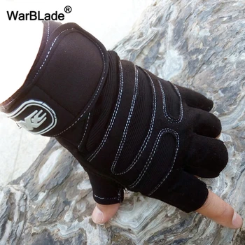 WBL Bărbați Mănuși de Sală Exercițiu Protejarea Respirabil Culturism Antrenament Manusi Sport fitness greutate-ridicare jumătate degetul mănuși