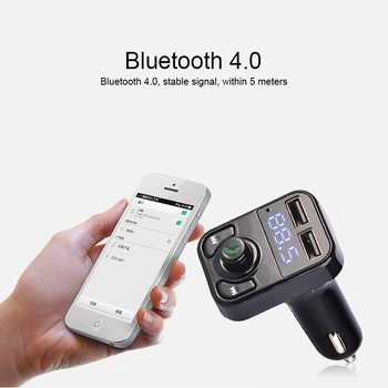 B3 Mașină Bluetooth Transmițător FM Radio Wireless Audio MP3 Player Handsfree de Asteptare Kit Auto Dual USB Masina NOUA UM