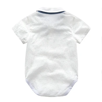 Baby Boys Formale Romper Haine Costume Domn Petrecere Costum De Bumbac Moale Solid Salopeta + Suspensor Pantaloni Infant Toddler Set 1