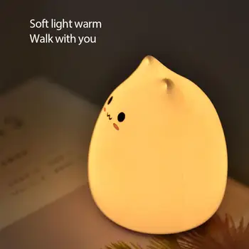 LED Lampa de Noapte Decora Birou Lumină Baterie Vis Pisica Drăguț 7 Colorat de Vacanță Creative Sleepping Bec Pentru Dormitor Copil Luminar