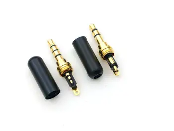 100BUC Negru carcasa din aluminiu Mufă de 3,5 mm Audio Adaptor Pentru DIY Stereo/4Pole Cască Căști/Cască de Reparare