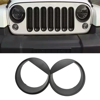 2x Ramele Fața de Lumină a Farurilor Angry Bird Garnitura Capac ABS Pentru Jeep Wrangler 2007-pentru accesorii auto